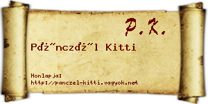Pánczél Kitti névjegykártya